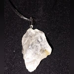 Hand crafted fluorite crystal stone necklace unisex